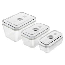 Set of 3 food containers with vacuum sealing "FRESH & SAVE", glass - Zwilling
