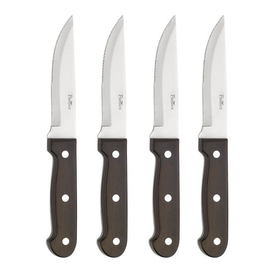 Set di 4 coltelli da bistecca "Pwood", acciaio inossidabile, 12,3 cm - Pintinox