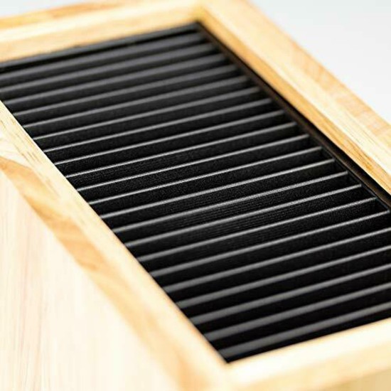Bloque de cuchillos "Rockingham Forge" de madera de caucho - Grunwerg