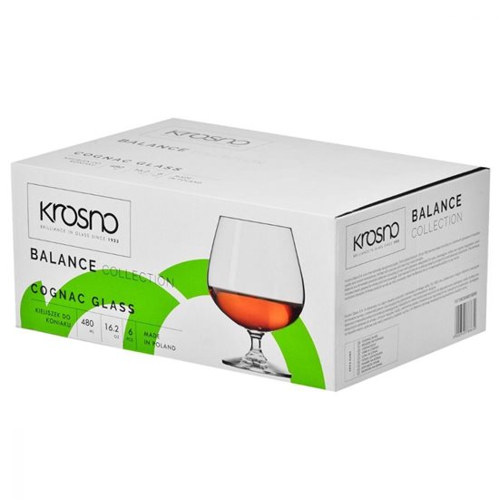 Set of 6 cognac glasses, 480 ml - Krosno