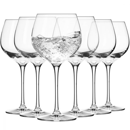 Set of 6 water drinking glasses, crystalline glass, 570ml, "Harmony" - Krosno