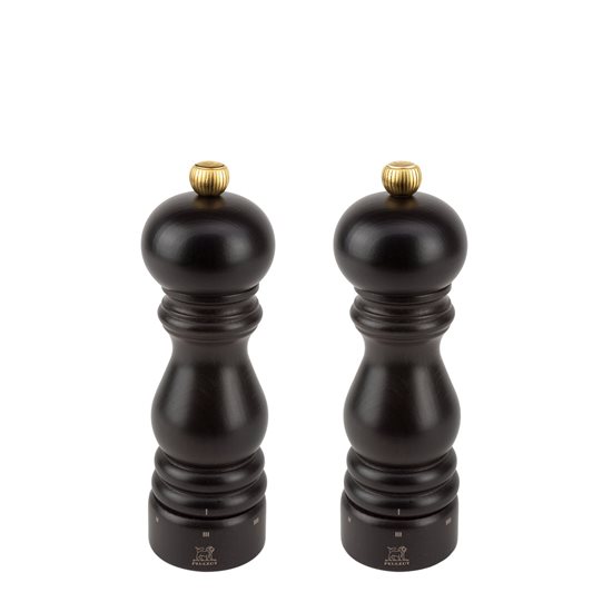 Set of 2 salt and pepper grinders, 18 cm, "Paris u'Select", Chocolate - Peugeot