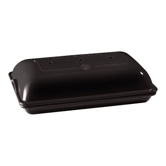 Ciabatta bread baking dish, ceramic, 39 × 23 cm, Charcoal - Emile Henry