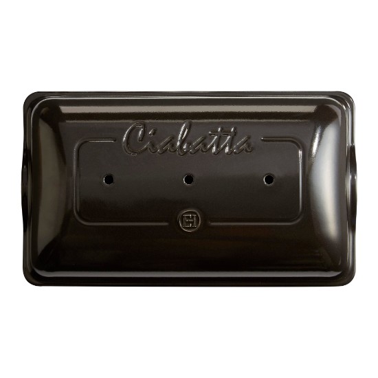 Ciabatta bread baking dish, ceramic, 39 × 23 cm, Charcoal - Emile Henry