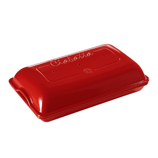 Ciabatta bread baking dish, ceramic, 39 x 23 cm, Burgundy - Emile Henry