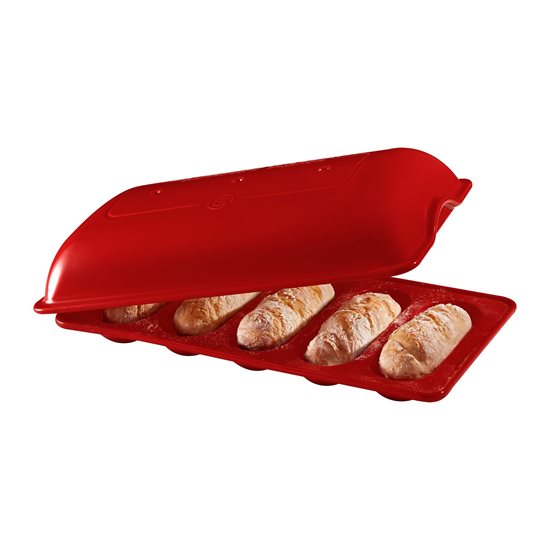 Trej għal mini-baguettes, 39 x 23 cm, <<Burgundy>> - Emile Henry