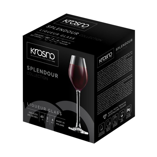 Set of 6 liqueur drinking glasses, 60 ml - Krosno