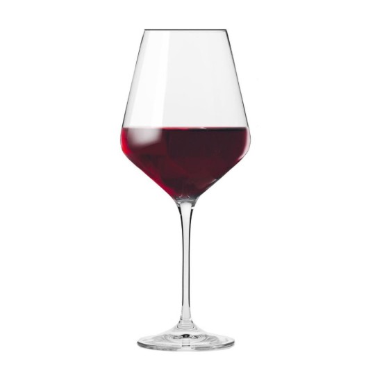 Conjunto de 6 taças de vinho tinto, vidro cristalino, 490ml, "Avant-Garde" - Krosno