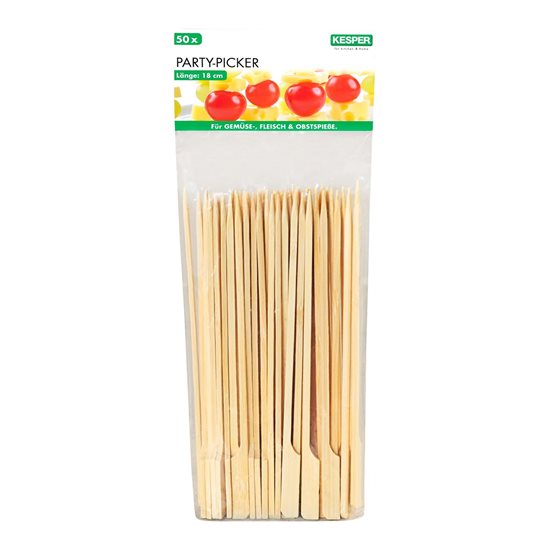 Set de 50 piques à brochettes, 18 cm, bois de bambou - Kesper