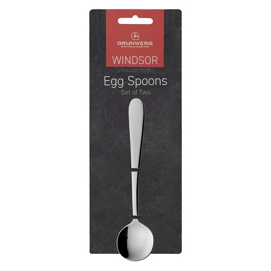 2-piece egg spoon set, stainless steel, "Windsor" - Grunwerg