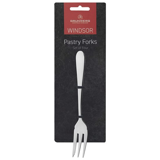 Set de 4 fourchettes à dessert 'Windsor', inox - Grunwerg