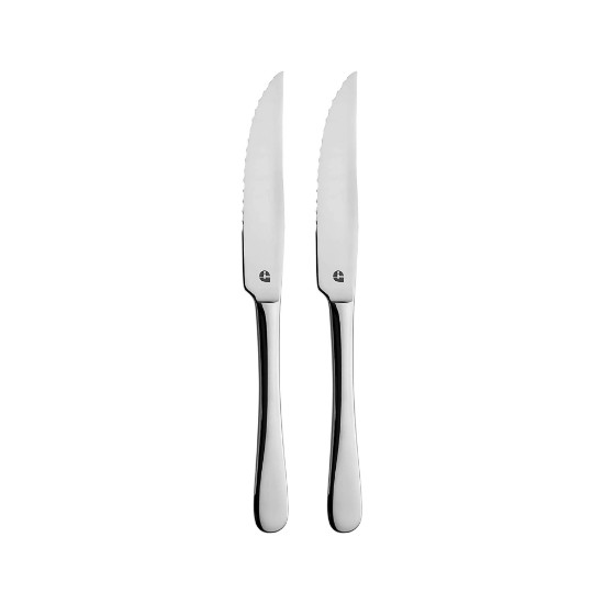 Set di 2 coltelli da bistecca "Windsor", acciaio inossidabile - Grunwerg