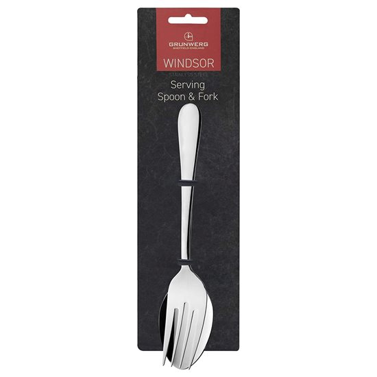  "Windsor" set of spoon and fork for serving, stainless steel - Grunwerg