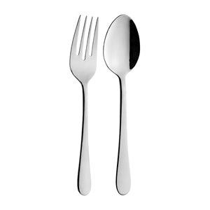  "Windsor" sæt af ske og gaffel til servering, rustfrit stål - Grunwerg
