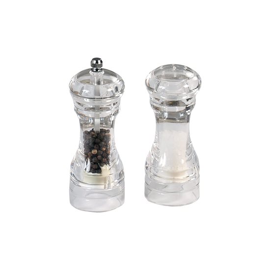 Set of pepper grinder and salt shaker, 14 cm, acrylic - Kesper