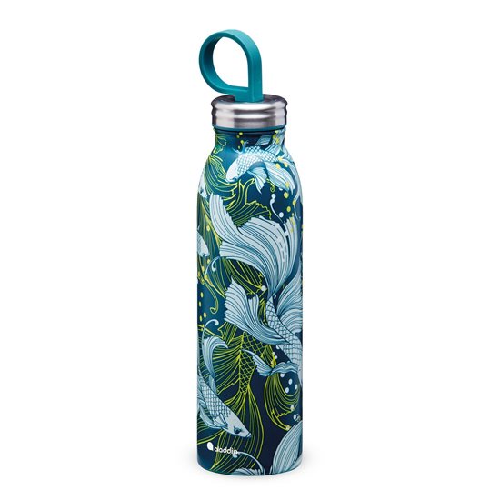 "X Naito Chilled Thermavac" stainless steel bottle 550 ml, Goldfish Green - Aladdin