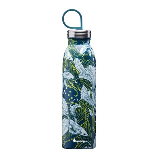 "X Naito Chilled Thermavac" stainless steel bottle 550 ml, Goldfish Green - Aladdin