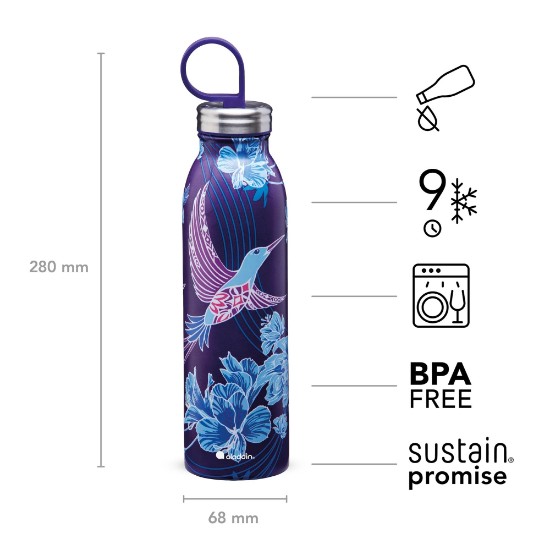 Botella de acero inoxidable "X Naito Chilled Thermavac" 550 ml, Riverside Indigo - Aladdin