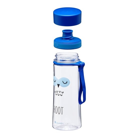 350 ml Aveo plastmasas pudele, pūces raksts, Blue - Aladdin