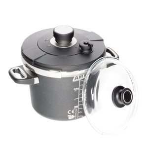Pressure cooker, aluminum, 24 cm/5.5 L, induction - AMT Gastroguss