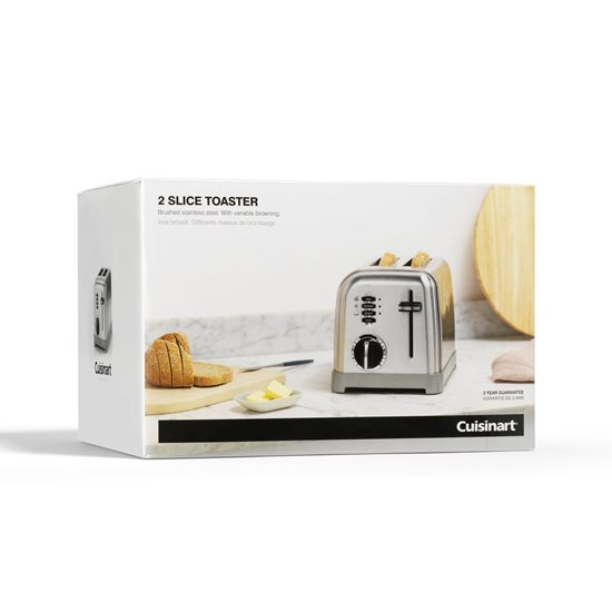 Toaster with 2 slots, 900 W, "Silver" - Cuisinart