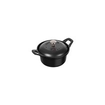 "Cocotte" cooking pot made of cast iron 12 cm/0.5 l, "La Coquette", <<Black>> - Staub 