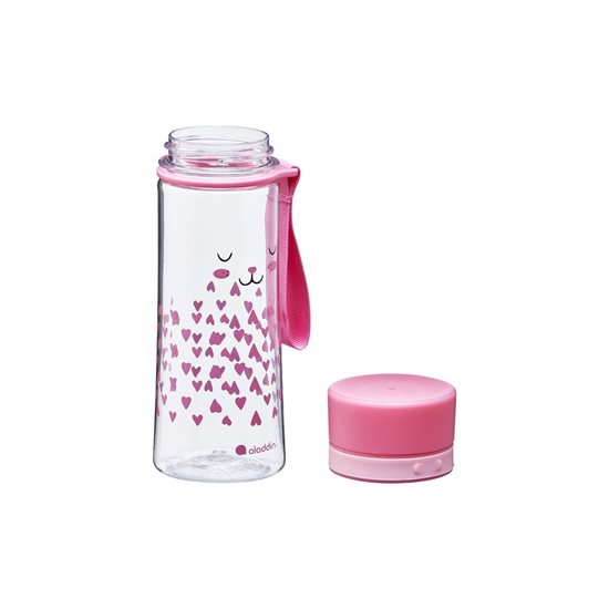 Garrafa de plástico Aveo de 350 ml, padrão de coelho, Rosa - Aladdin