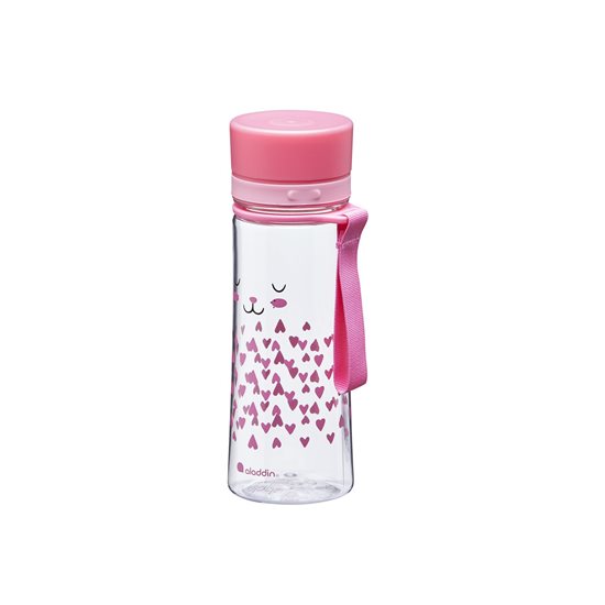 Garrafa de plástico Aveo de 350 ml, padrão de coelho, Rosa - Aladdin