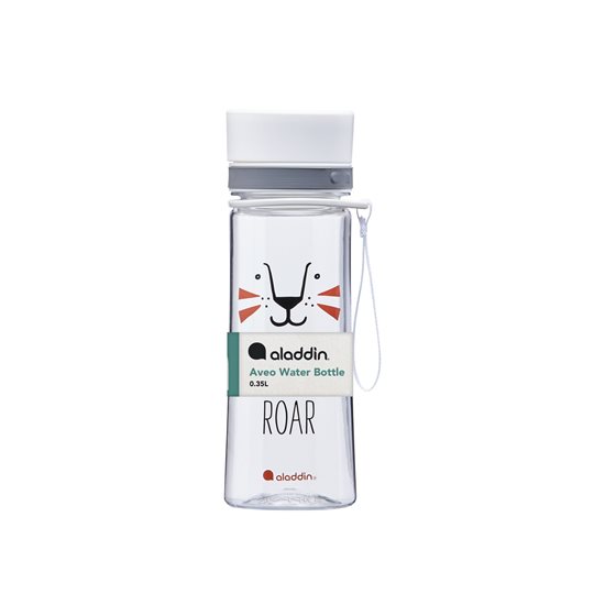 350 ml Aveo plastic bottle, lion pattern, White - Aladdin 