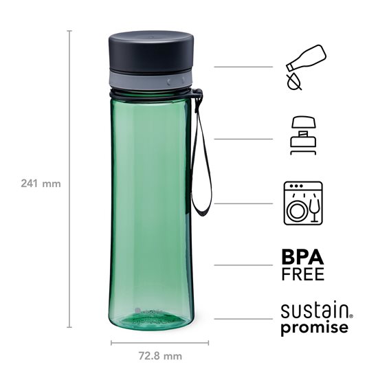  600 ml Aveo plastik şişe, "Fesleğen Yeşili" - Aladdin