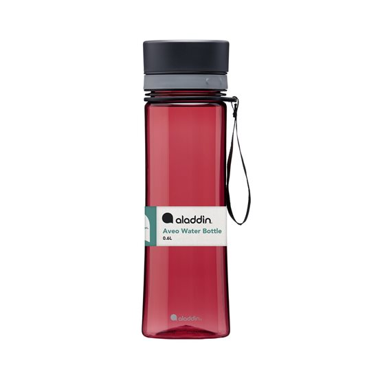  Botella de plástico Aveo 600 ml, Rojo Cereza - Aladdin