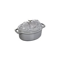 "Cocotte cochon" cooking pot  made of cast iron 17 cm/1 l, <<Graphite Grey>> - Staub