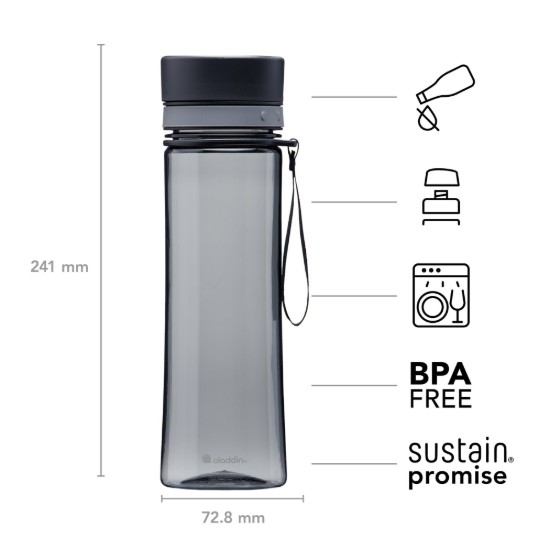  Plastična boca Aveo od 600 ml, "Concrete Grey" - Aladdin