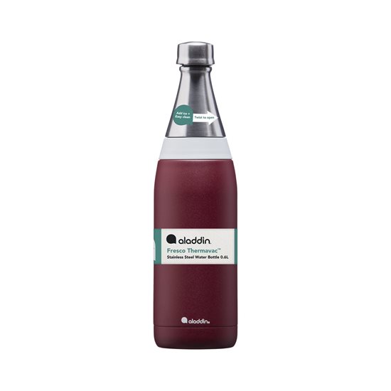 Nerūsējošā tērauda Fresco Thermavac pudele 600 ml, "Burgundy Red" - Aladdin