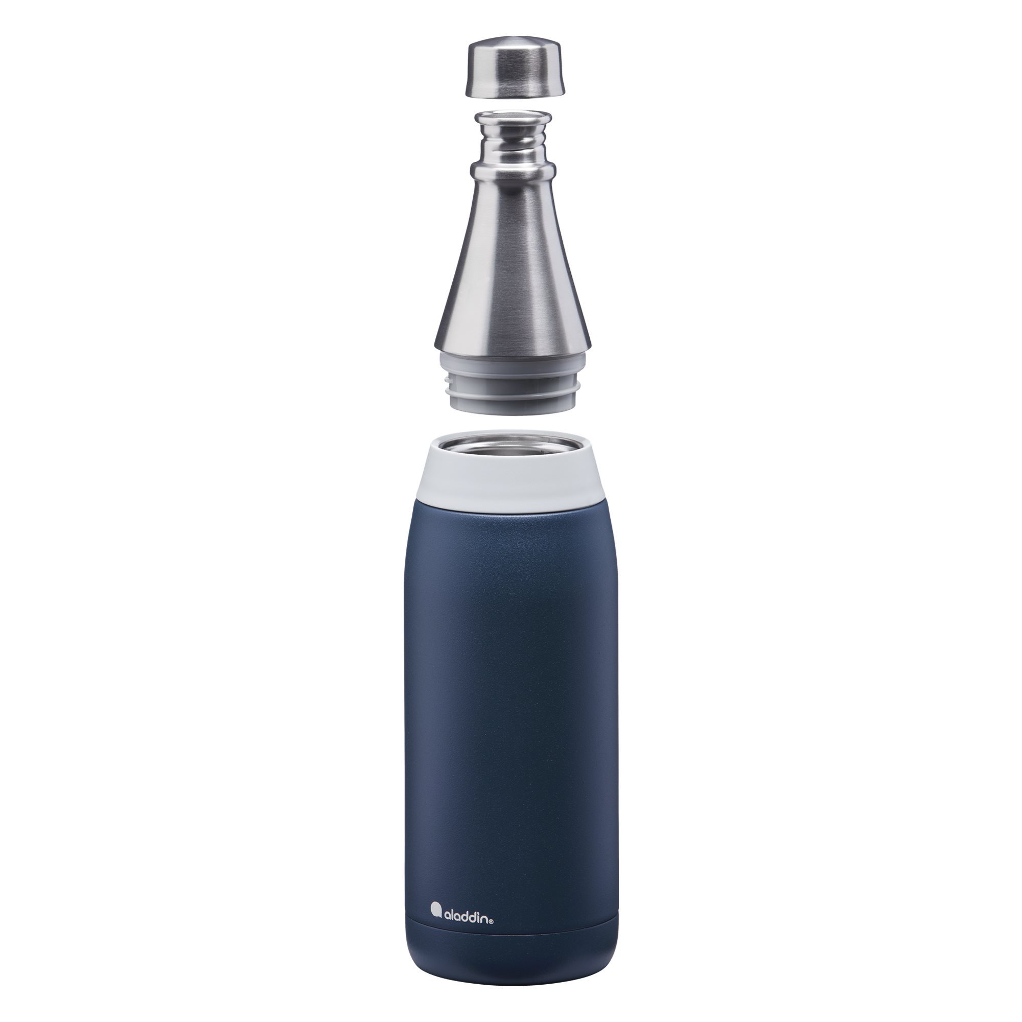 Aladdin Fresco Thermavac Stainless Steel Water Bottle - 0.6L Deep Navy