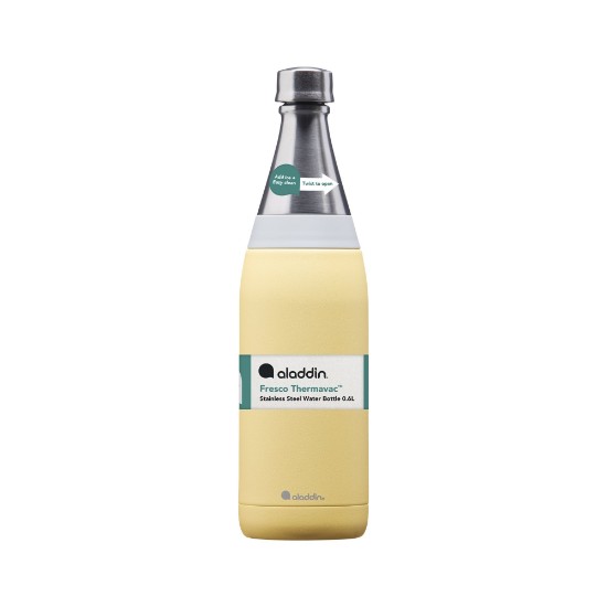 Botella de acero inoxidable "Fresco Thermavac" 600 ml, Lemon Yellow - Aladdin