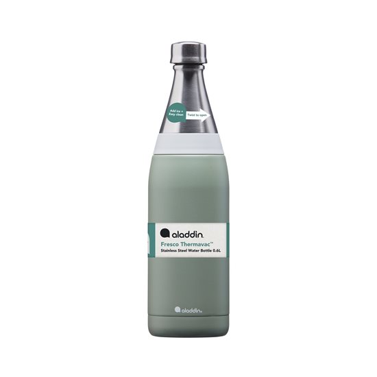 Stainless steel Fresco Thermavac bottle 600 ml, Sage Green - Aladdin