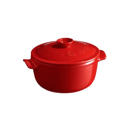 Ceramic cooking pot, 22 cm/2.5L, Burgundy - Emile Henry