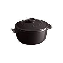 Ceramic cooking pot, 22 cm/ 2.5 l, <<Charcoal>> - Emile Henry brand
