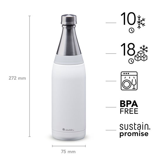 "Fresco Thermavac" бутилка от неръждаема стомана 600 ml, <<Snowflake White>> - Aladdin