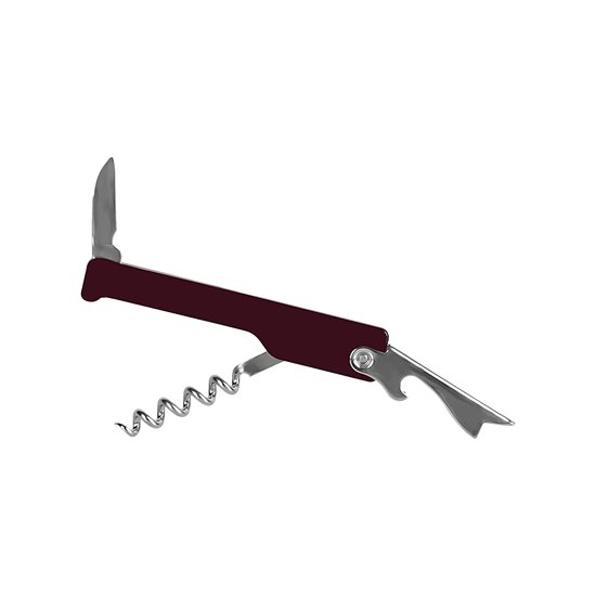  3-in-1 "Waiter's Tool" corkscrew, <Burgundy>> - Grunwerg