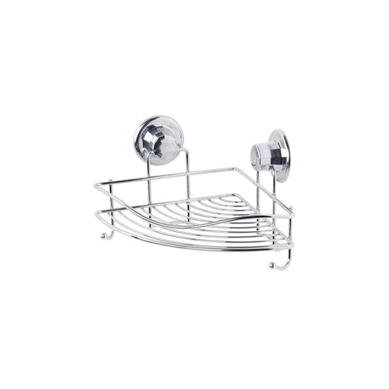 Bathroom shelf with suction cups, 21 x 21 x 15 cm - Tekno-tel