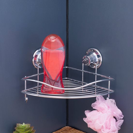 Półka łazienkowa z przyssawkami, 21 x 21 x 15 cm - Tekno-tel