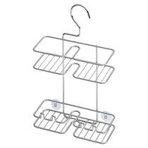 2-tier bathroom shelf with hooking system, 13 x 27 x 42 cm - Tekno-tel