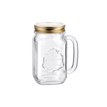 Jar with handle, 488 ml, glass - Borgonovo