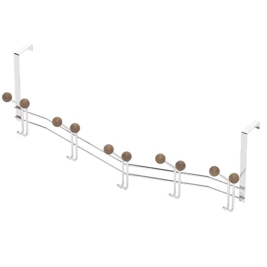 Perchero 5 ganchos para toallas de baño 50 x 20 x 6 cm - Tekno-tel