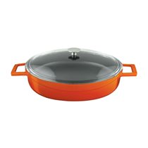 Saucepan, "Glaze" range, cast iron, 28 cm, orange color - LAVA brand