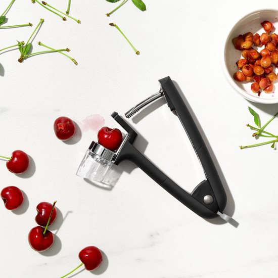 Herramienta deshuesadora de cerezas y aceitunas, zinc, 15 cm - OXO