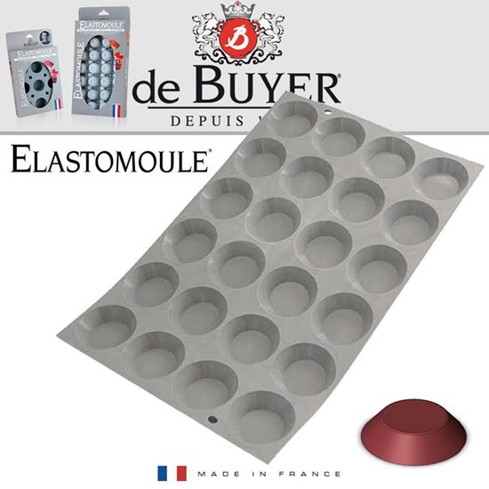 Molde de silicona para 24 mini tartas, 30 x 19,5 cm - marca "de Buyer"