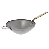 "Mineral B Bois" wok pan, 32 cm - "de Buyer" brand